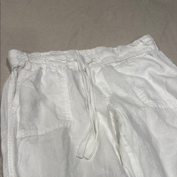 Caslon Ivory 100% Linen Trousers size medium petite - Picture 3 of 11